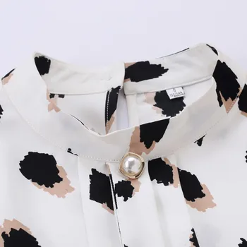 Naviu Elegant și Moda Tricou 2019 Vara Femei Șifon Bluze O-Gât Mici Cravata Casual Jumătate Maneca Topuri