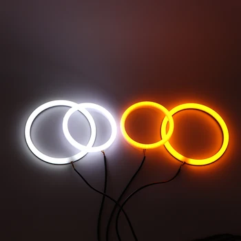 Pentru Kia Sportage 2011 2012 2013 Alb și Ambră Dublu din Bumbac de culoare LED-uri Angel eyes kit inel DRL lumina de semnalizare