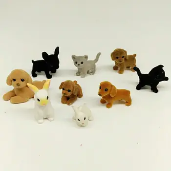 Simulare figura mic flocking câini animale de companie Model set cadou 9pcs/set
