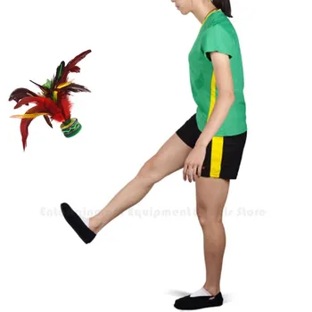 5pcs Pene Colorate Lovi Fluturașul Chineză Jianzi Picior de Sport în aer liber Jucărie Joc