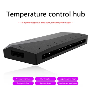 5V 3 Pin ARGB Splitter Hub Alimentare SATA PWM Fan LED Controlere pentru ID-RĂCIRE HA-02 Ventilator de Control al Temperaturii Hub