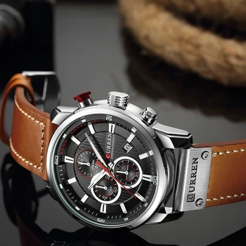 Brand de Top Curren Bărbați Ceas cu Cronograf Sport Impermeabil Ceas Barbati Ceasuri Militare de Lux pentru Bărbați Încheietura Ceas Analog Quartz