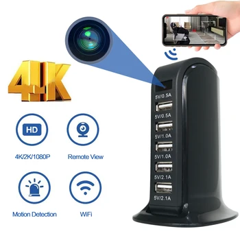 2020 Nou Design Camera de Acțiune 4K, 1080P Mini Camera Cam USB Încărcător de Perete Camera de Securitate Wireless de Acasă de Securitate cu Camera Video