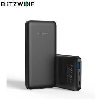BlitzWolf BW-P9 18W 10000mAh USB PD QC 3.0 Power Bank de Tip C, Încărcare Rapidă Dual pentru iPhone 12 Pro Max pentru Xiaomi pentru Huawei