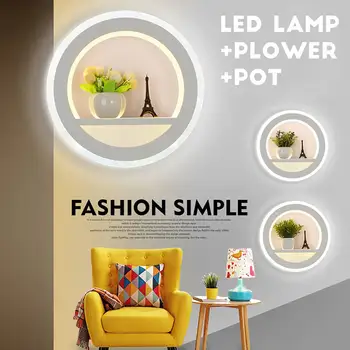 28cm Perete LED Lampă de Control de la Distanță Simplitate Moderne Dormitor Camera de zi de Decorare de Iluminat lampa de Perete Cu Flori Si Turn de 33W