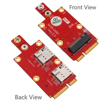 XT-XINTE M. 2 Tasta B pentru Mini PCIE Adaptor Convertor de Expansiune Card de Carduri cu Dual Fantei pentru Cartela NANO SIM pentru 3G/4G/5G