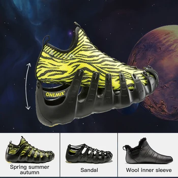 ONEMIX Roma Pantofi pentru Bărbați Pantofi de Mers pe jos de Moda Respirabil Dantela-up Sandale Încălțăminte de Funcționare în aer liber pentru Jogging Barbati Adidasi Marimea 47