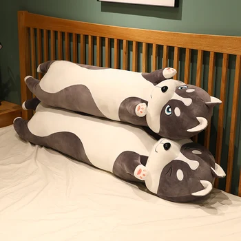 150cm Dimensiuni Uriașe Mult Husky Jucarii de Plus Desene animate de Dormit Perna Păpuși de Pluș Moale Câine Animal de Perna pentru Copii Fete Cadouri