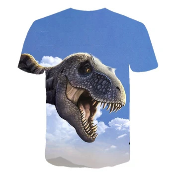 Imprimate 3D Super Cool Copii Dinozaur T-shirt Băiat de Vară de Moda Gât T-shirt Băieți și Fete Casual Sport Copii T-shirt