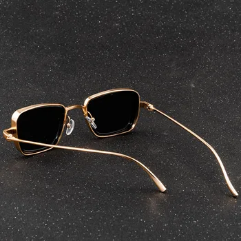 Moda Steampunk ochelari de Soare Brand Design Bărbați Femei Vintage Square Metal Punk ochelari de Soare UV400 Ochelari de Nuante