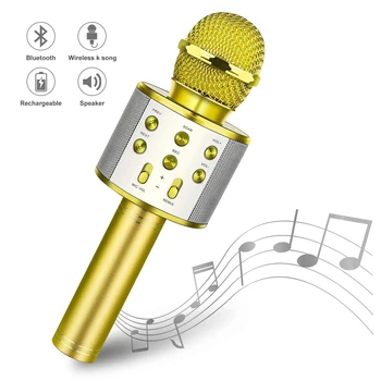 Wireless Bluetooth Microfon Karaoke 3in1 Portabile Karaoke pentru Copii de Craciun Cadou Muzical Etapă Jucărie Muzicală Cântând Difuzor