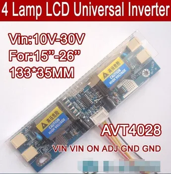 Transport gratuit 10BUC AVT4028 PC MONITOR LCD CCFL 4 LAMPĂ universal lcd inverter bord,4 Lampă 10V-30V Pentru 15-26