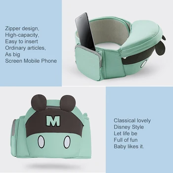 Disney 0-36 Luni Ergonomic Kangaroo Baby Carrier Hipseat 20kg Copil Confortabil Sling Rucsac Marsupiu Wrap Transportatorii nou-Nascuti
