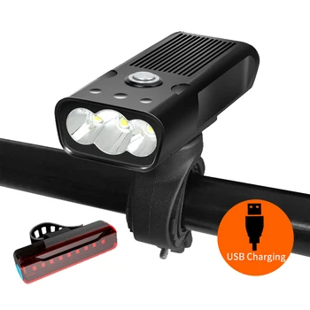 NEWBOLER 5200mAh Biciclete Lumina fazei lungi L2/T6 USB Reîncărcabilă Bike Light Set Impermeabil Far cu LED-uri Power Bank Accesorii