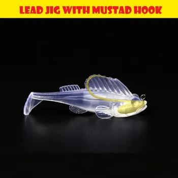 Lubit de Pescuit Nada 2020 Duce Capul Moale Momeala Swimbaits Pește Sărituri Întuneric Dormit Jig Pescuit Zbaturi Coada Stiuca Momeală