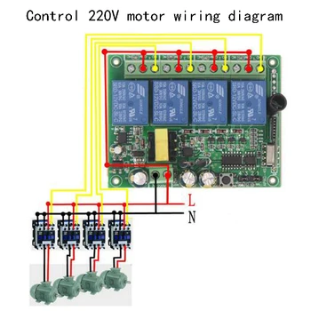 AC 220V 4 CANALE 4 canale Wireless de Control de la Distanță Comutator de Lumină Sistem Wireless RF Releu Radio Modul Receptor Transmițător 315/433Mhz
