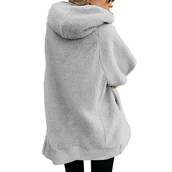Europene și Americane de femei 2018 toamna și iarna nou cald miel haină de blană cu fermoar de dimensiuni mari de pluș Jachete