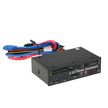 Multi-Funcție USB 3.0 Hub Port eSATA Interne Cititor de Carduri de Bord mass-Media de pe Panoul Frontal Audio pentru SD, MS, CF TF M2, MMC Carduri de Memorie