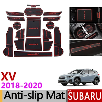 Anti-Alunecare Poarta Slot Mat Cana de Cauciuc Covorașe pentru Subaru XV 2018 2019 2020 Crosstrek WRX STI Non-Silp Accesorii Autocolante Auto Styling