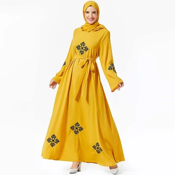 Musulman Arab Femei Brodate Centura Cu O Fusta larga Islamic Turcia Rochie Dubai Marocane Fusta Bangladesh Kimono Caftan