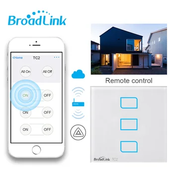 Broadlink TC2 1/2/3 Gasca UE WiFi Comutator de Perete Panou Tactil Întrerupător Wireless 433MHz Control Prin RM4 Pro Pentru Casa Inteligentă
