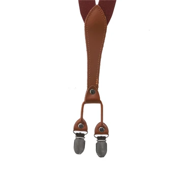 2,5 cm Lățime Skinny Slim de Moda de Bază Femeile Suspensor Handmade Maro Feminin din Piele Bretele