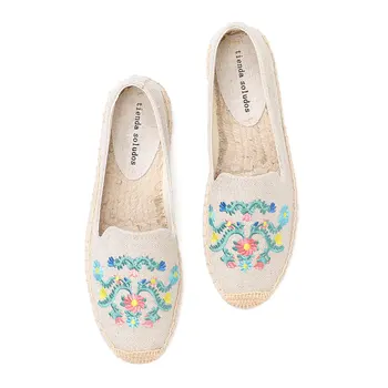 Tienda Soludos Espadrile Pantofi Plat Pentru Femei De Moda 2019 Real S-Au Grabit Cânepă Zapatillas Mujer Sapatos Confortabil Femei Casual