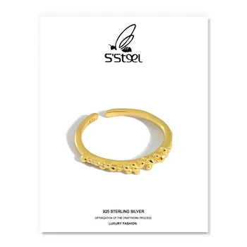 S ' STEEL coreean Inele Argint 925 Pentru Femei Designer Neregulate Minimalist Inel Reglabil Anillos De Plata 925 Bijuterii