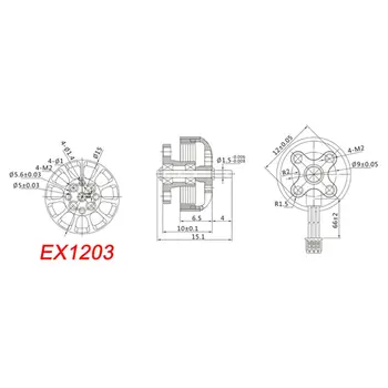 Happymodel EX1203 5500KV 6200KV Brushless Motor 1.5 mm Ax Mini Motor DIY Piese de Schimb pentru Curse RC FPV Drone