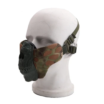 Stil militar Reglabil Mască de Protecție Jumătate Masca de Fata Tactice de Airsoft și Paintball CS Pliabil Jumătate Față Confortabil