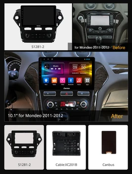 2 din ecranul IPS DSP Carplay Pentru Ford Mondeo MK4 2007-2010 Android 10 8-core CPU de navigație șef unitate multimedia Player stereo
