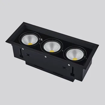Grila Lămpi 10W 20W 30W LED COB Spot Downlight Led-uri Reglabile AC85-265V Cald/ Natural/Alb Rece Încastrat LED Lampă de plafon