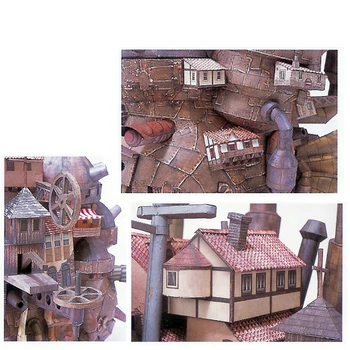 Mutarea Castelul lui Howl Puzzle 3D Model din Hârtie Kituri Asambla Puzzle-Adult Cadouri pentru Copii Jucarii Educative Manual de Desene animate de Colectare