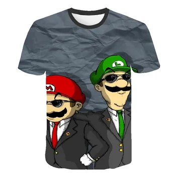 Nou Brand de Moda de Vara T-shirt Medicamente&iarba Tricou de Desene animate Super Mario 3d Print Mens pentru Femei T Shirt Creator Anime Tee Topuri