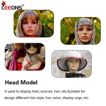 Leeons Bej Cap De Manechin Cu Umerii Peruca Cap De Manechin Cu Umăr Realist Capete Umane Model Pentru Peruca Pălărie Buna
