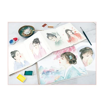 Carte De Colorat Pentru Adulți Chineză Antică Frumusețe Acuarelă Carte De Colorat Frumoase Femei Tehnici De Desen Pictura De Carte