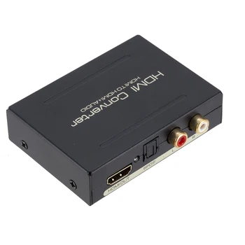 1080P Stereo Analog HDMI la HDMI SPDIF Optic, RCA L/R Adaptor Convertor HDMI Audio Converter Extractor 5.1 CH Audio Splitter