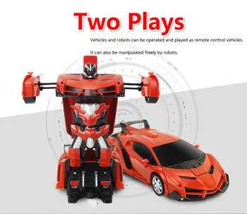 Fierbinte De Vânzare Rc Fostul 2 In 1 Rc Masina De Conducere Masini Sport Cu Mașina De Transformare Roboți Modele De Masina Control De La Distanță Rc Lupta De Jucarie Cadou