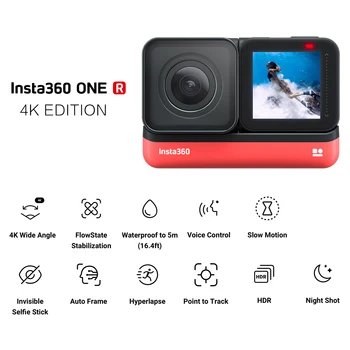 Insta360 O R 4K Edition Anti-shake de Acțiune de Sport Camera 4K Obiectiv cu Unghi Larg rezistent la apa Control Vocal Mișcare Lentă Noapte Studio