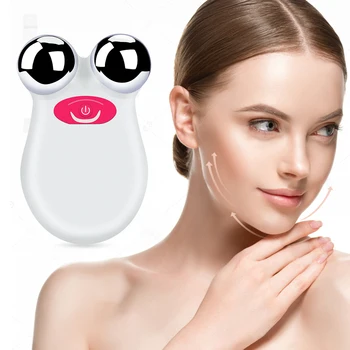 Micro Curent Lifting Facial Machine 3 Trepte Fata De Slăbire Cu Role Instrument De Frumusete Anti-Rid Masaj Arzător De Grăsime De Îngrijire A Pielii Domiciliu