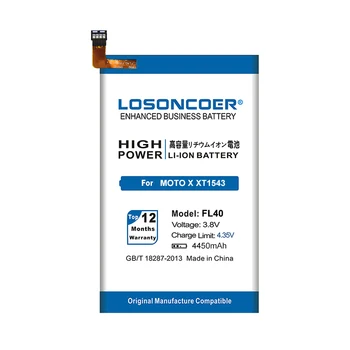 LOSONCOER 4450mAh FL40 Acumulator Pentru Motorola Moto X 3A Moto X Play Dual XT1543 XT1544 XT1560 XT1561 XT1562 XT1563 XT1565