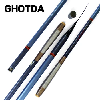 GHOTDA Ultra-light Tijă de Pescuit din Fibră de Carbon Flux de Mână Polul 3,6 M-4,5 M 5,4 M 6.3 7.2 M M Super Tare Flux Rod