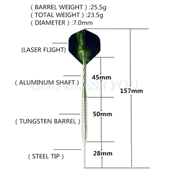 Profesionale 23 de Grame De 90% Tungsten din Oțel Sfat Darts Aluminiu Arbori cu Stocare de Caz a Stabilit Piscină Interioară Joc Picătură de Transport maritim