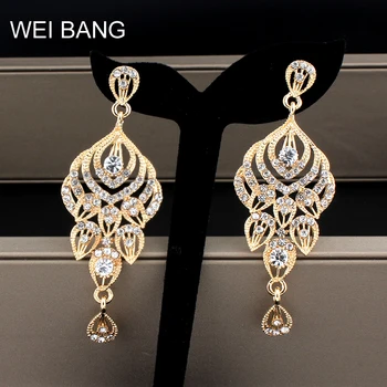 Weibang cristal cercei lungi femei elegante vaza formă de nunta cercei moda bijuterii cadou dropshipping