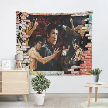Bruce Lee Decorative Tapiserie, Covoare De Perete Agățat Art Decor Acasă Hippie Pătură Mare Fotografie De Fundal Pânză Boho Tesatura
