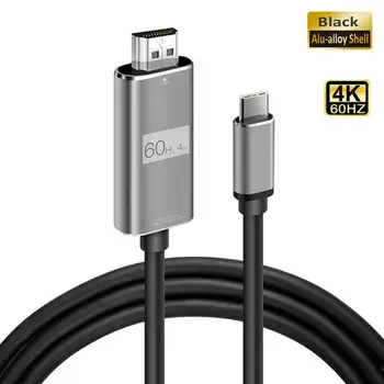 USB 3.1 Type C La HDMI 1.4 4K 60Hz Full HD TV Cablu Adaptor Negru Pentru Samsung Galaxy S20 S9 S10 Huawei P40 P30 P20