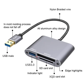 STOC GATA Noul Cititor de Carduri XQD din Aliaj de Aluminiu Fotografii și clipuri Video de Tip c de Memorie Flash USB3.0/2.0 XQD ABS Portabil Pentru Sony Seria G