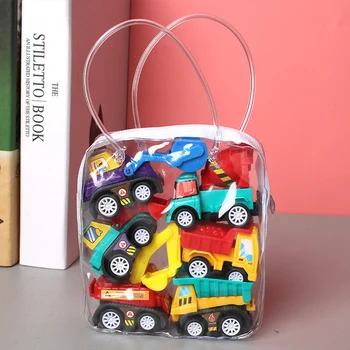 Copii Mini Masini de Model de Mașină de Jucărie 6pcs Nou Trage Înapoi Vehicul Mobil Băieți Jucării Taxi Camion de Incendiu Model Pentru Copii Cadou Diecasts Jucărie