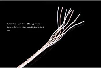 4.4 mm ECHILIBRAT Argint Placat cu Cablu Audio Pentru B&W Bowers & Wilkins P9 Semnătura căști