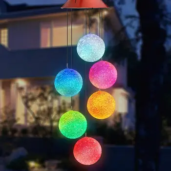 Solar wind chime LED lampă agățat de tuns lampă de culoare schimbare de decor lampa iluminat exterior petrecere decoratiuni pentru gradina